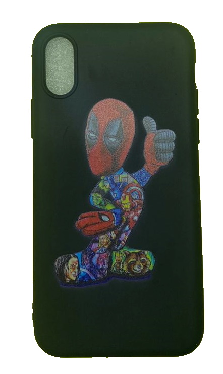 Чехол-накладка для iPhone X/XS черный Deadpool