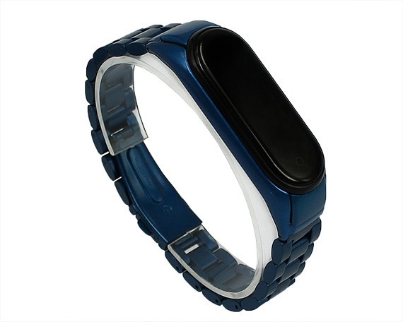 Ремешок Xiaomi Mi Band 3/4 стальной синий