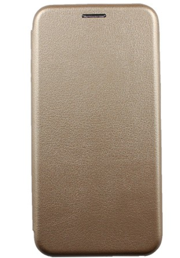 Чехол-книжка для iPhone X PU (открывается в бок) золотой