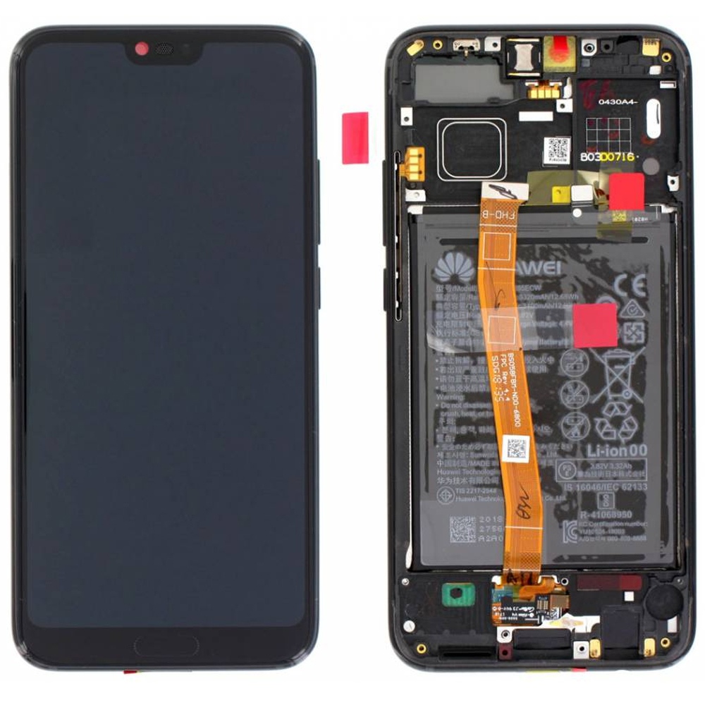 Модуль-дисплей Huawei Honor 10 черный orig в сборе Service Pack