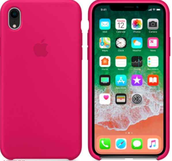 Чехол для iPhone X/XS Orig ярко розовый