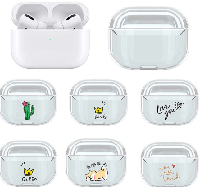 Чехол для AirPods Pro пластик с рисунком