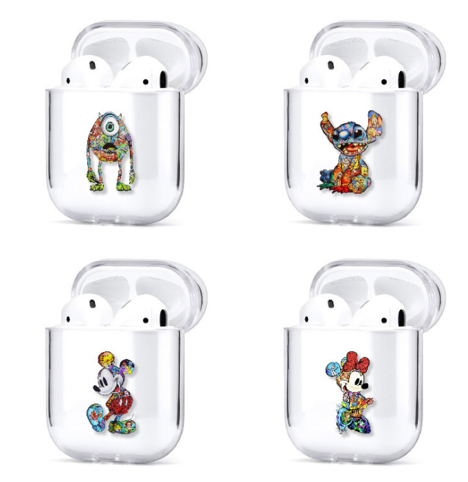 Чехол для AirPods пластик с рисунком