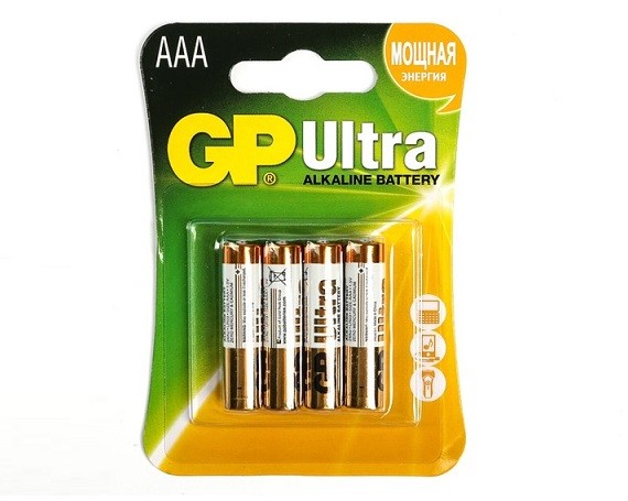 Элемент питания AAA GP Ultra LR03 4-BL (1шт)