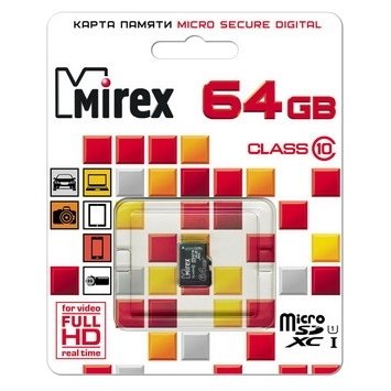 Карта памяти Mirex 64 GB (Class 10)