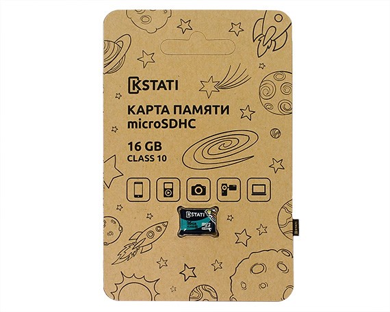 Карта памяти MicroSDHC Kstati 16 GB (Class 10)