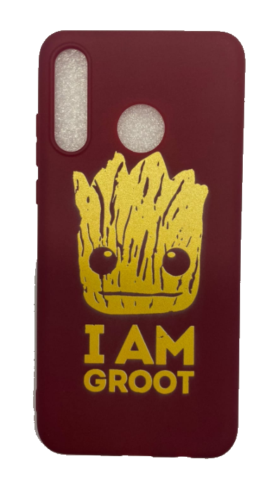 Чехол-накладка для Honor 20S/20 Lite/Huawei P30 Lite/Nova 4E красный "I am groot"