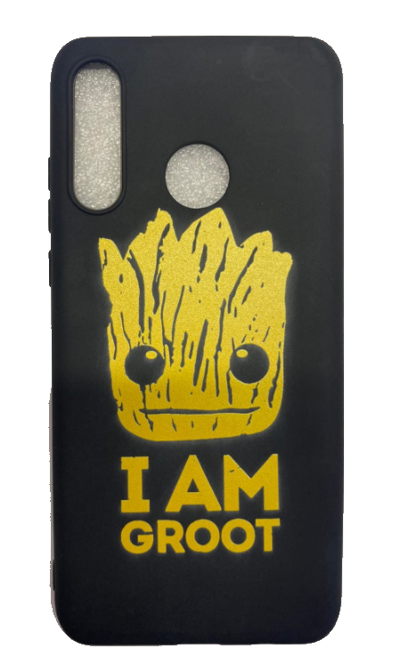 Чехол-накладка для Honor 20S/20 Lite/Huawei P30 Lite/Nova 4E черный "I am groot"