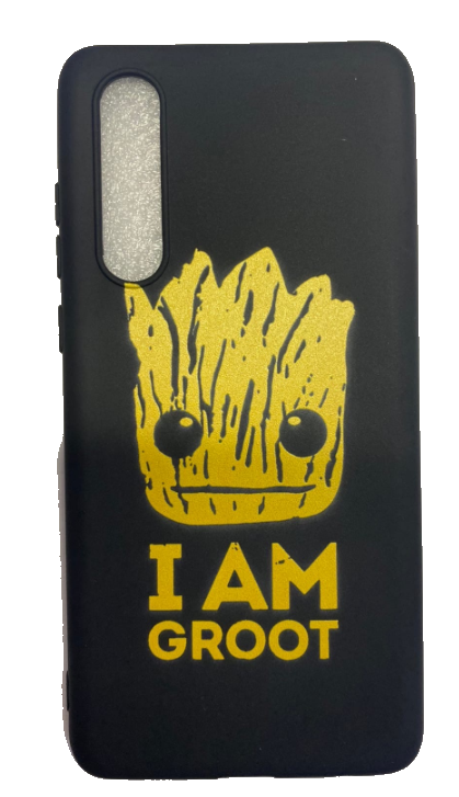 Чехол-накладка для Huawei P30 черный "I am Groot"