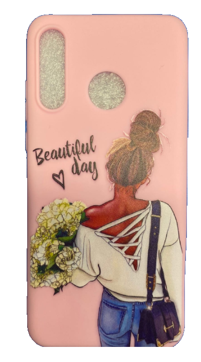 Чехол-накладка для Huawei P30 Lite розовый "Beautiful day"