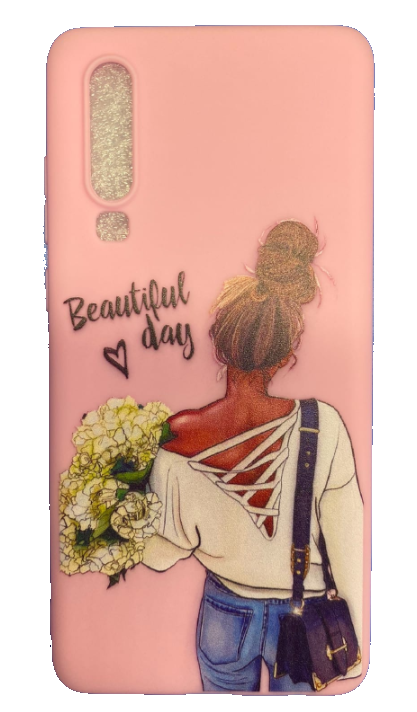 Чехол-накладка для Huawei P30 розовый "Beautiful Day"