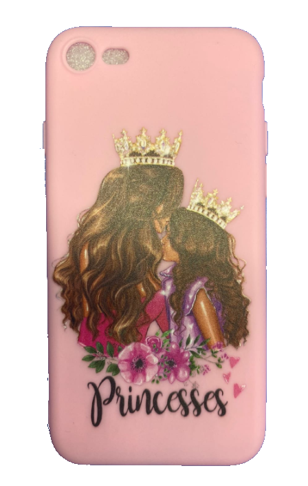 Чехол-накладка для iPhone 7/8 розовый "Princesses"