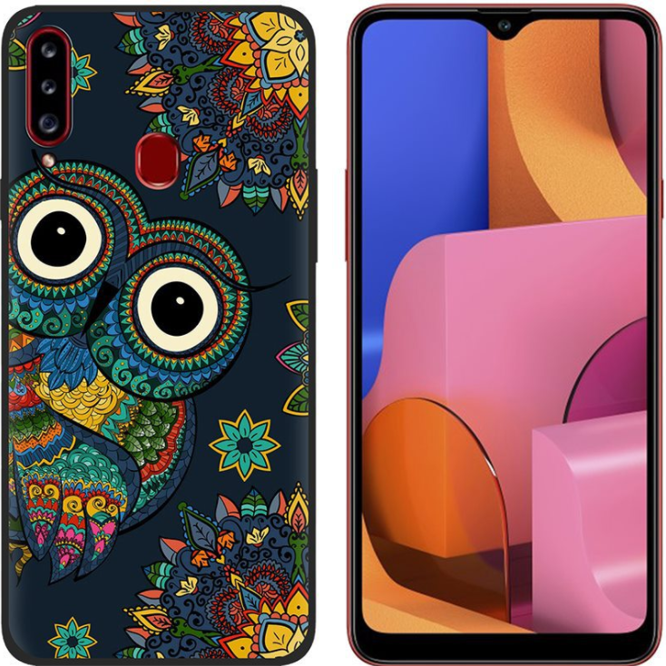 Чехол-накладка для Samsung Galaxy A20s (sm-a207f) Сова