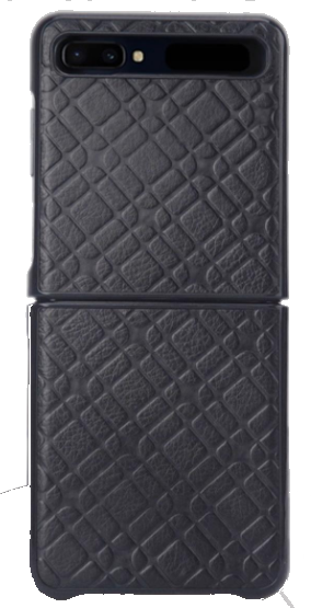 Чехол-накладка для Samsung Galaxy Z Flip ромбами черный