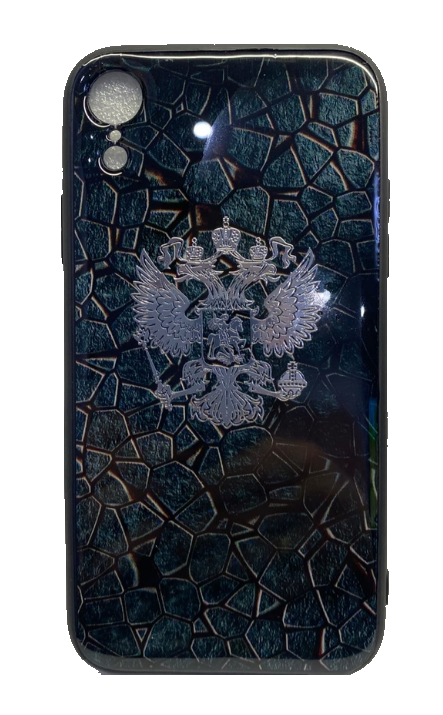 Чехол-накладка для iPhone XR черный герб