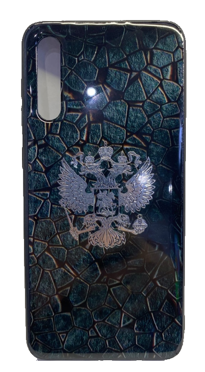 Чехол-накладка для Samsung Galaxy A50 (sm-a505) черный герб