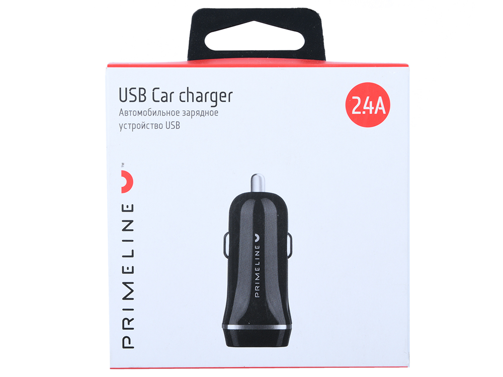 АЗУ-2USB Prime Line (2.4A) черное