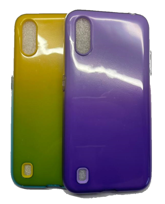 Чехол-накладка для Samsung Galaxy A01 (A015F) (силикон и пластик) градиент
