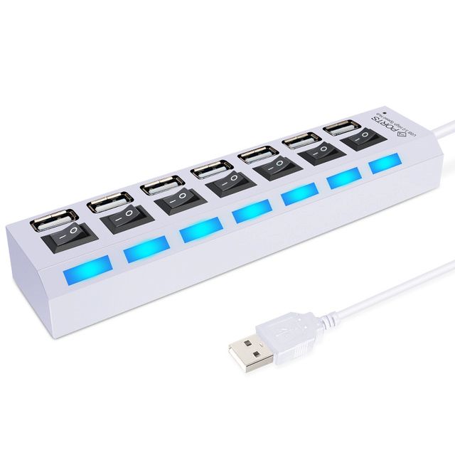HUB 7-port USB 2.0 Smartbuy SBHA-7207-W белый