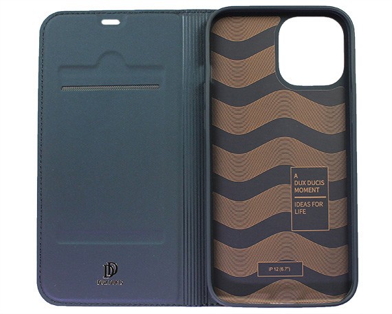 Чехол-книжка для iPhone 12/ 12 Pro Dux Ducis (открывается в бок) синий