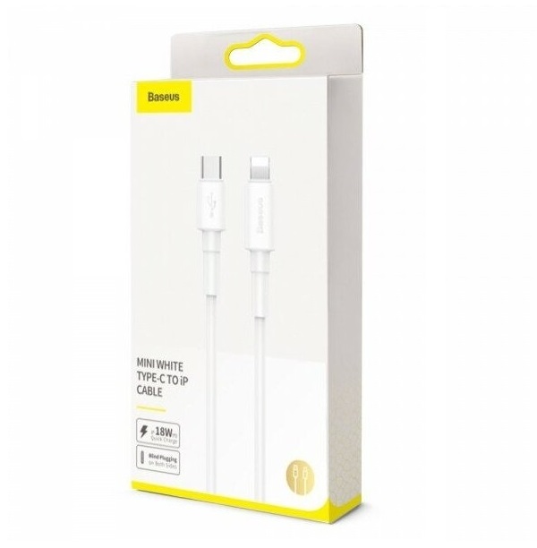 Дата-кабель Baseus Mini White Cable 1m, белый