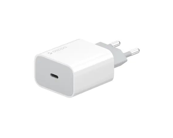 Сетевое зарядное устройство USB Type-C Deppa Power Delivery, 20Вт, белый