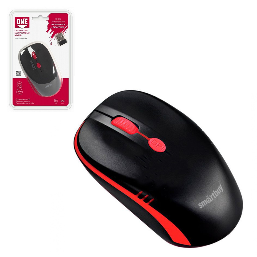 Беспроводная мышь SmartBuy SBM-344CAG-KR черная