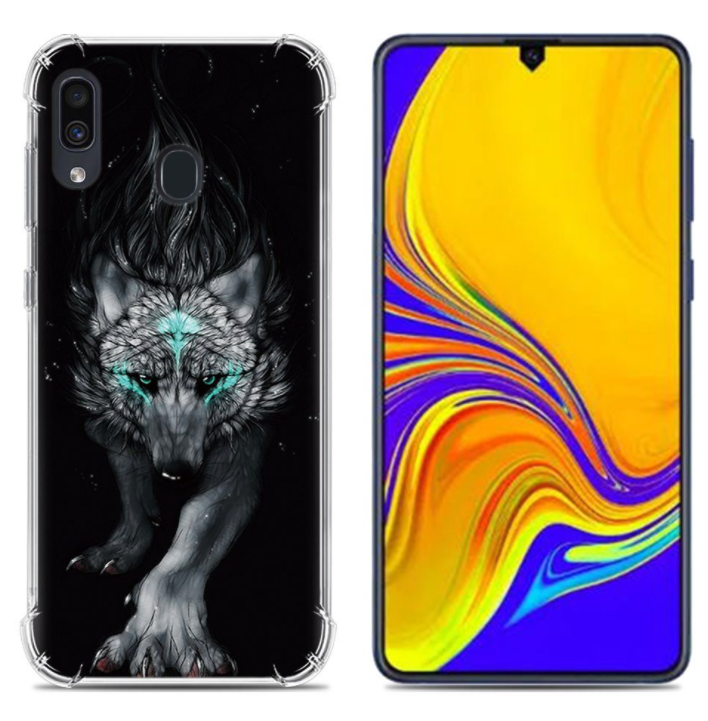 Чехол-накладка для Samsung Galaxy A20/A30/M10s силикон волк