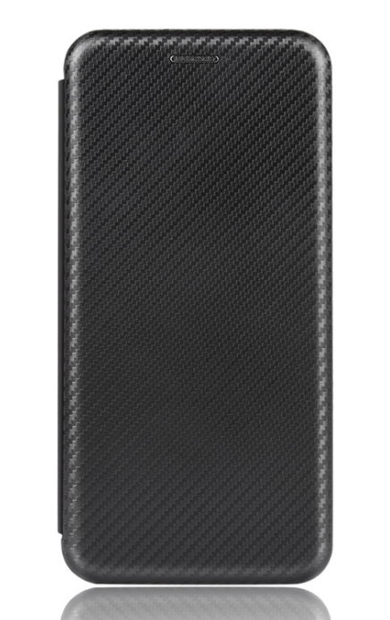 Чехол-книжка для Samsung Galaxy A12 PU карбон черный