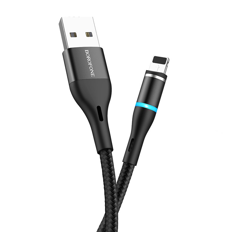 Кабель Borofone BU16 Skill magnetic Apple Lightning - USB чёрный