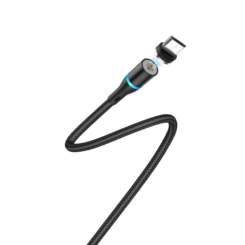 Кабель Borofone BU16 Skill magnetic MicroUSB - USB чёрный