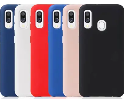 Чехол-накладка для Samsung Galaxy A40 Silicone Case красный