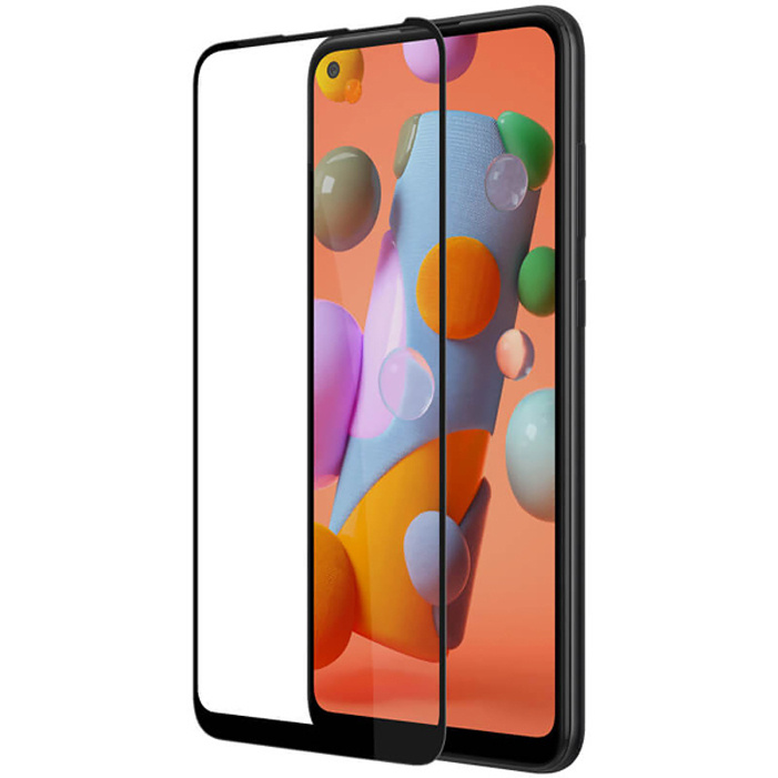 Защитное стекло Samsung Galaxy A21s (тех упак) черное