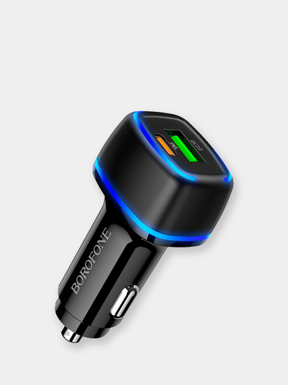АЗУ-1USB + USB Type-C Borofone BZ14A, черный