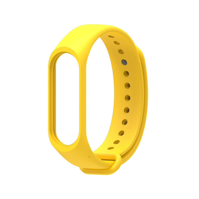 Ремешок для Xiaomi Mi Band 3/4 силиконовый желтый