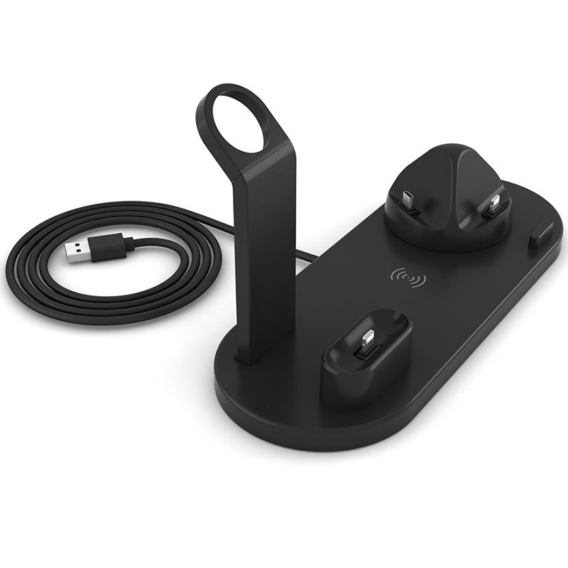 Док станция Wireless Charger+AirPods+watch series черная
