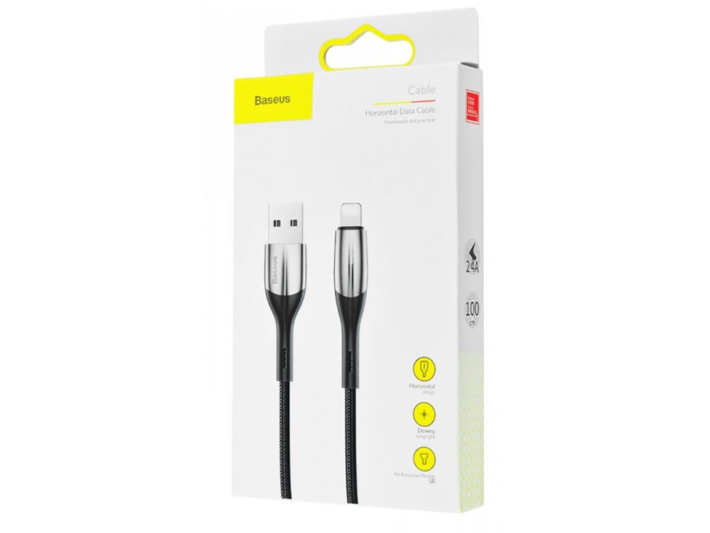 Дата-кабель Baseus Horizontal Apple 8pin черный