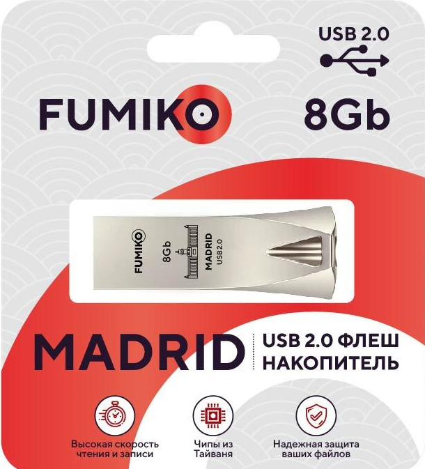 USB-Flash 8GB Fumiko Madrid Grey