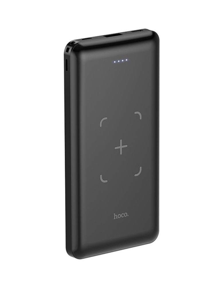 Внешний аккумулятор Power Bank HOCO J50 10000 mAh + Wireless charger черный