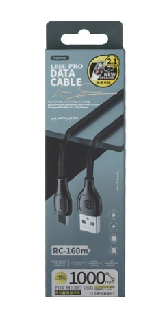 Дата-кабель Remax Lesu Pro RC-160m microUSB черный