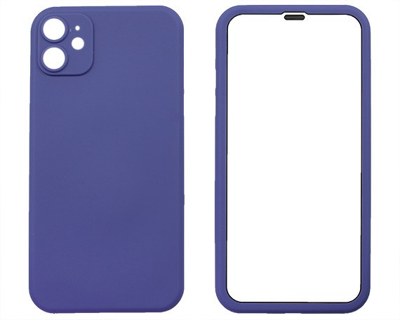 Защита 360 iPhone 11 сиреневая (защитное стекло+задняя крышка)
