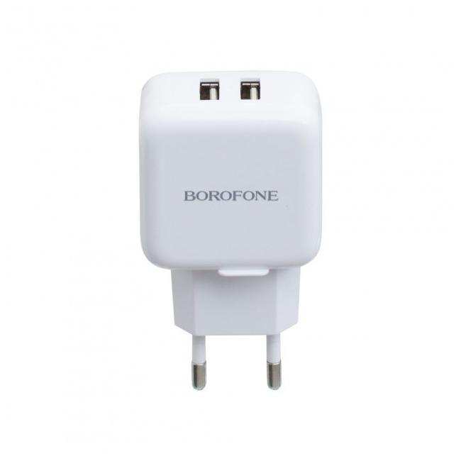 СЗУ Borofone BA18 2USB 2.4А белый