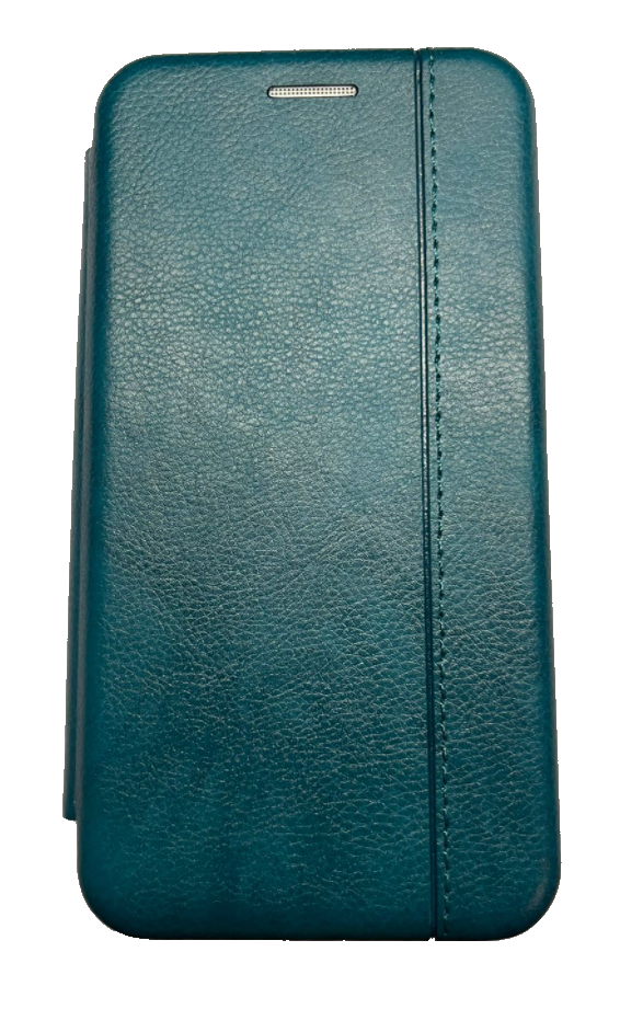 Чехол-книжка для iPhone 13 Mini с полосой бирюзовый