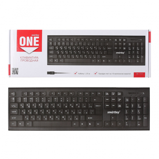Клавиатура SmartBuy One 115 UBB, черная (SBK-115-K)