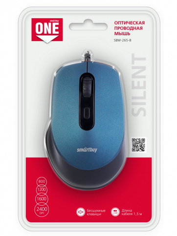 Оптическая мышь Smartbuy 265-B ONE (SBM-265-B), синяя