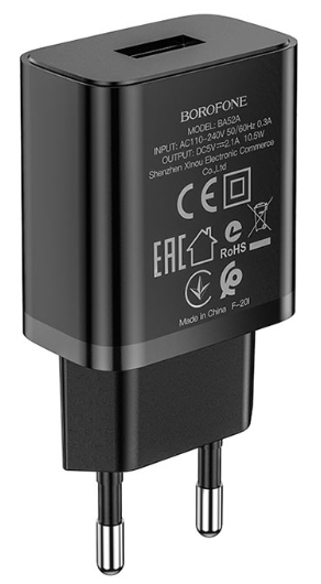 Сетевое ЗУ Borofone A52A (2.1A) черный
