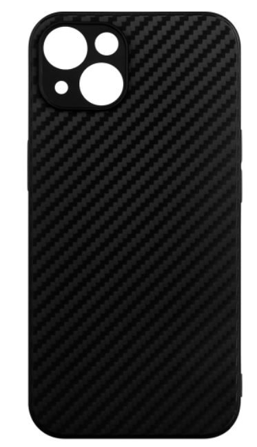 Чехол-накладка для iPhone 13 силикон карбон черный