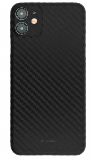 Чехол-накладка для iPhone 11 силикон карбон черный