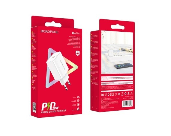 СЗУ Type-C Borofone BA57A, PD20W белый