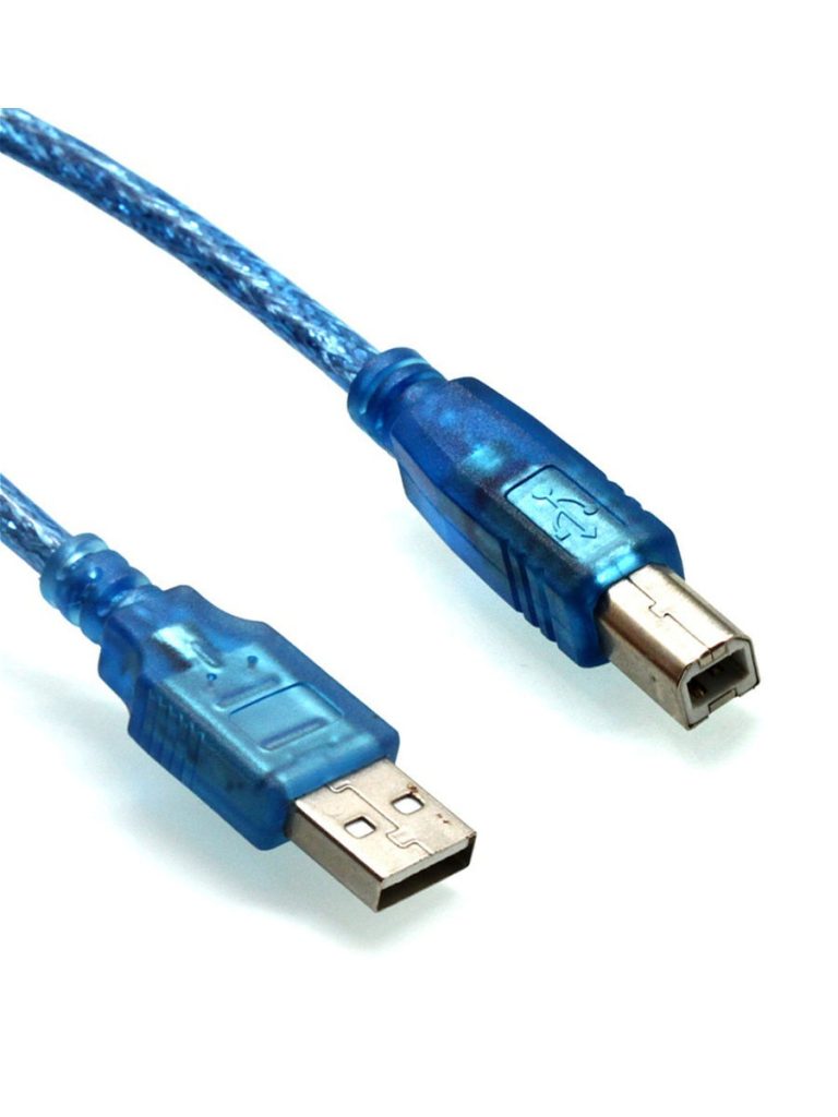 Кабель USB соединительный для принтера с фильтром USB 2.0 A - USB 2.0 B 2,4 А, 1.5 м, синий